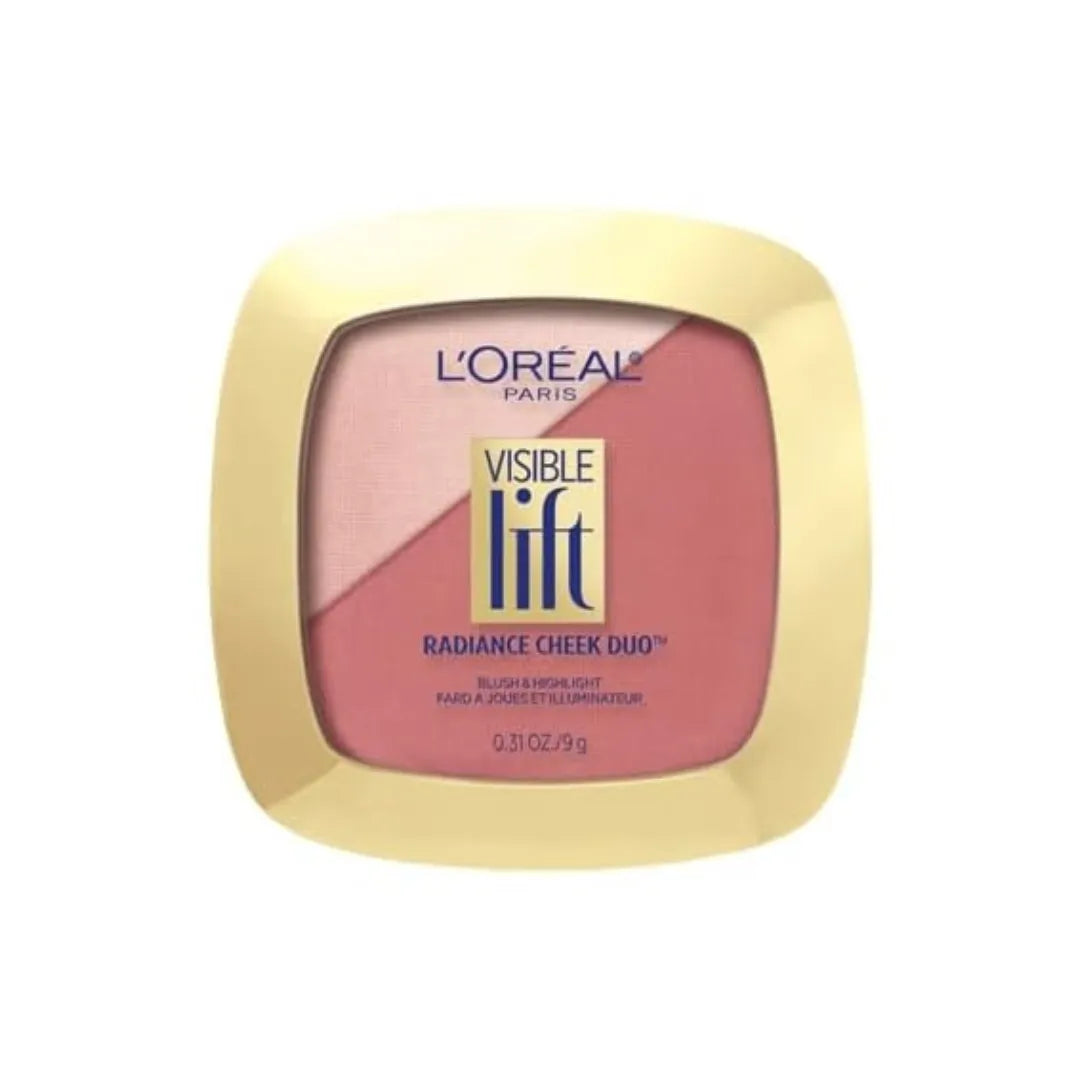 L'Oréal Paris Visible Lift Radiance Cheek Duo at AG Cosmetics. A 2-in-1 blush and highlighter set designed to lift, brighten, and smooth mature skin. 100% Authentic. Fast shipping from Brampton, Canada.
