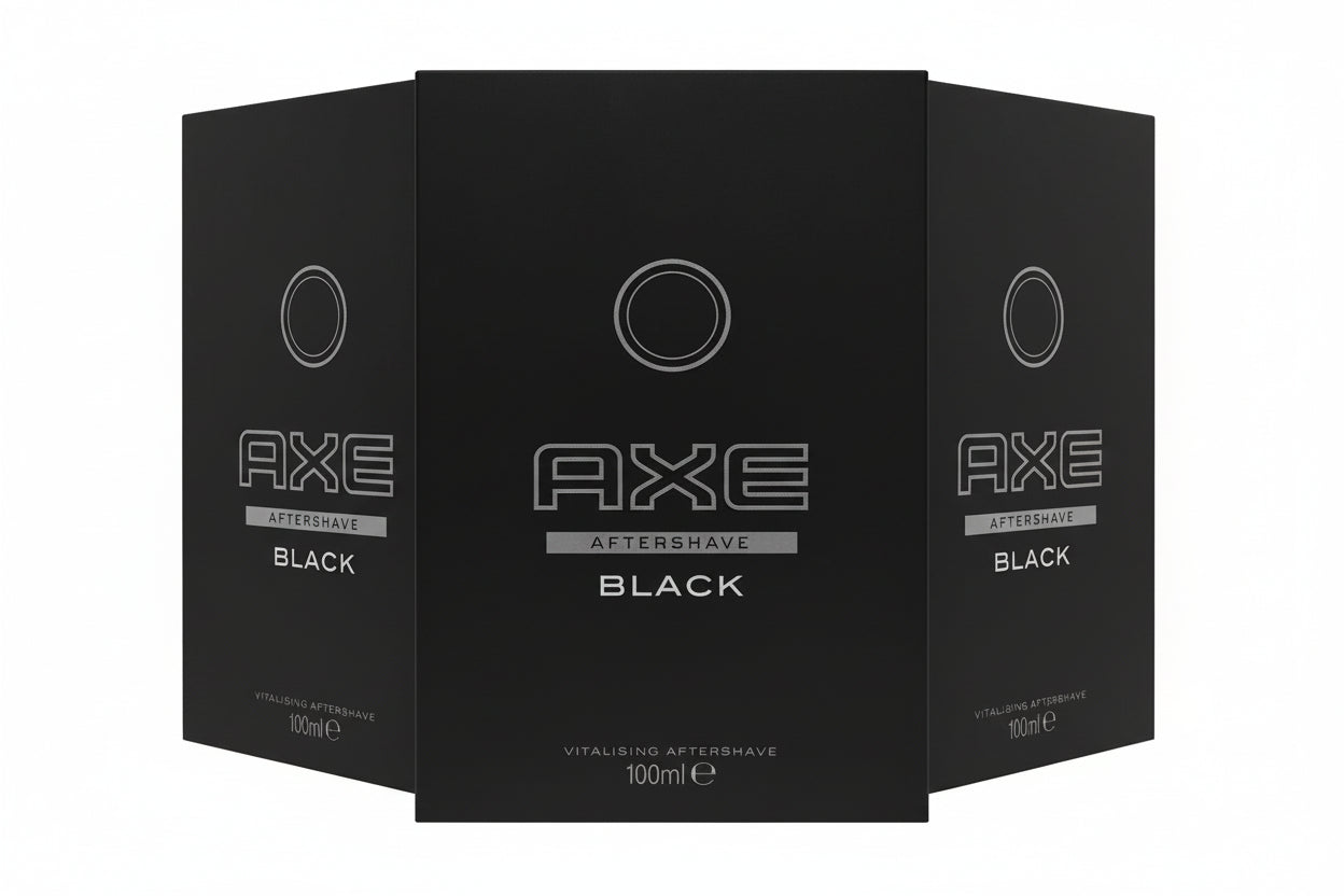 Three boxes of Axe Black aftershave