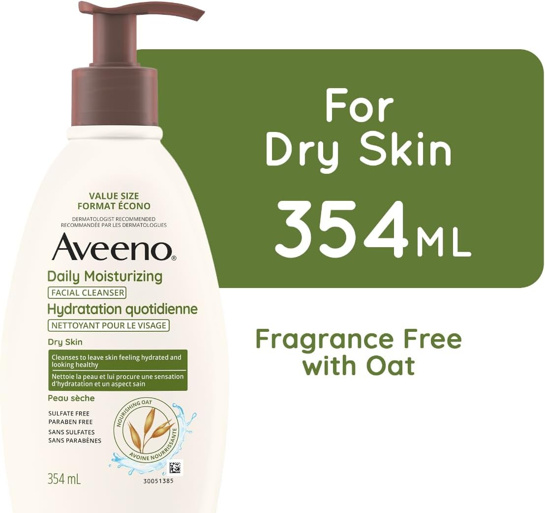 Aveeno facial cleanser bottle