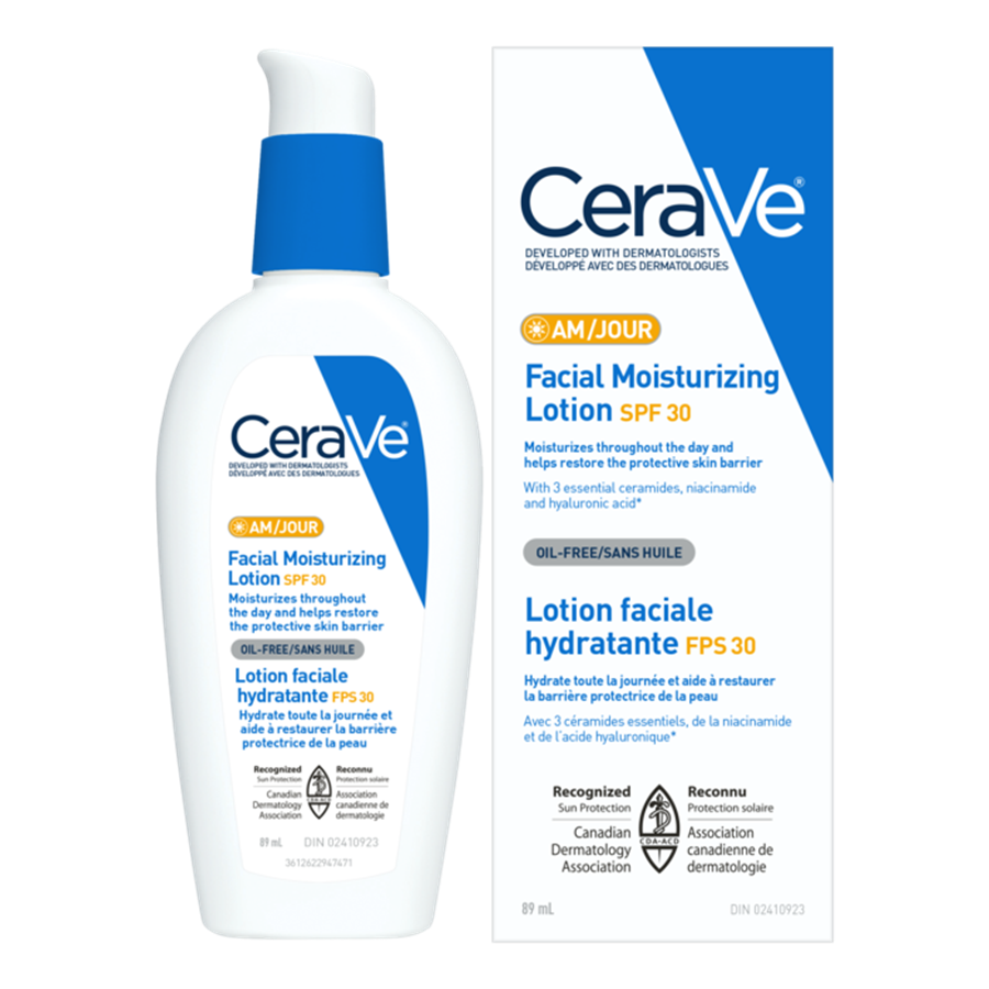 CeraVe AM Facial Moisturizing Lotion SPF 30 – Oil-Free Face Moisturizer with Sunscreen