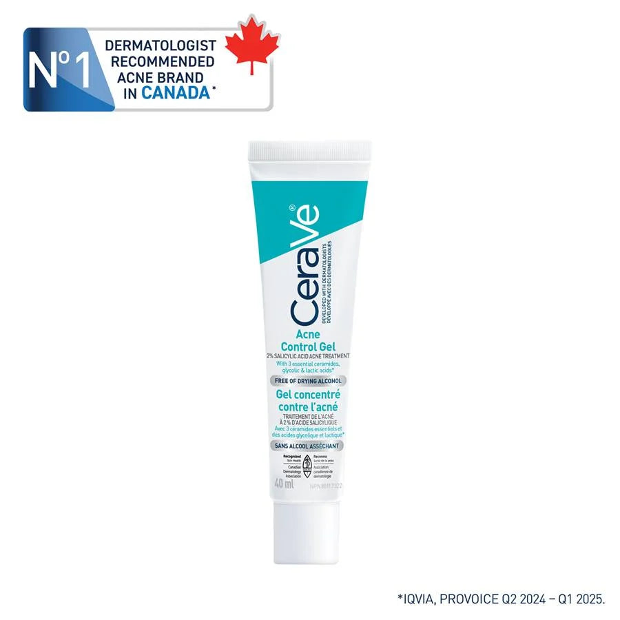 CeraVe Acne Control Gel – AHA/BHA Skin Smoothing Treatment with Salicylic Acid