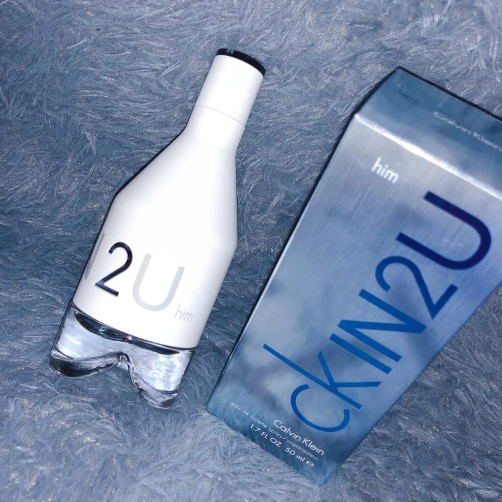 Calvin Klein CK IN2U Eau de Toilette bottle in sleek minimalist design