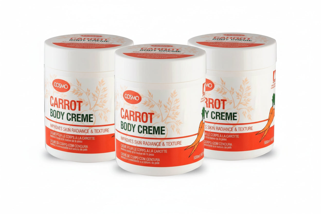 Cosmo Carrot Body Creme jar on a white background