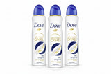 Three bottles of Dove Advanced Care deodorant