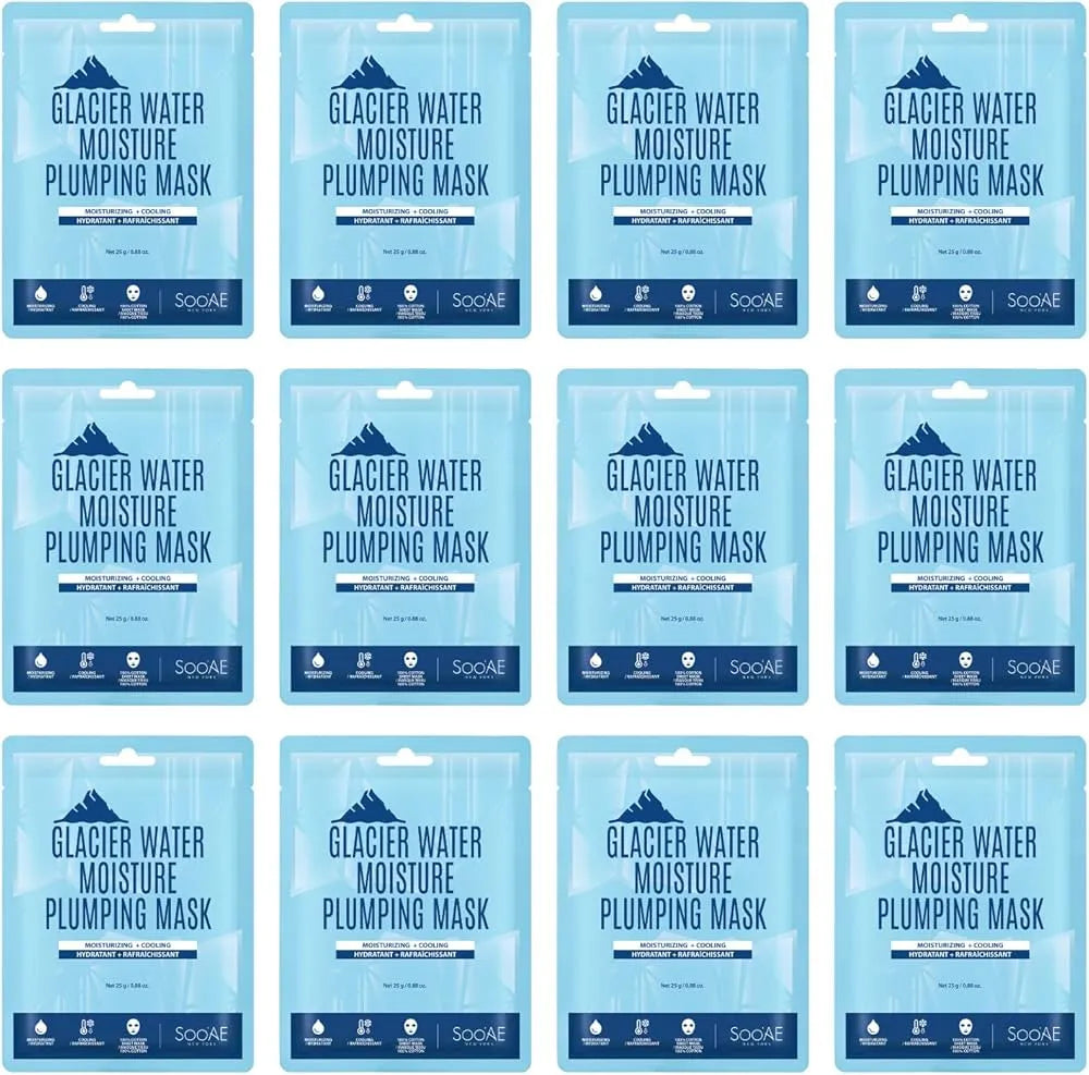 Glacier Water Moisture Plumping Mask - Pack of 12