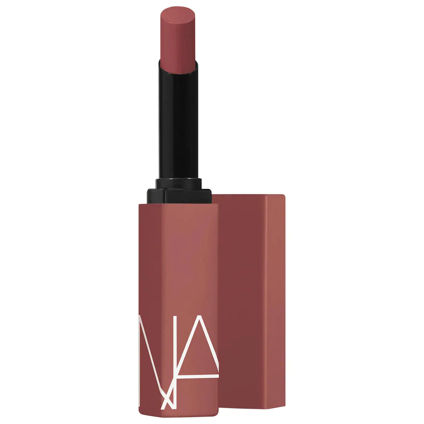 NARS Powermatte Lipstick in shade 103 Modern Love – warm beige matte lipstick in sleek black packaging.