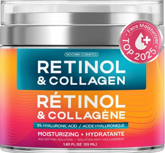 Cosmetic jar of Retinol & Collagen cream