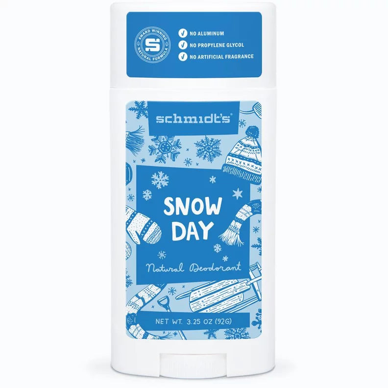 Schmidt's Deodorant, Snow Day Scent, Natural Deodorant Canada, Aluminum Free Deodorant, Vegan Deodorant, Schmidt's 3 Pack, Brampton Health & Beauty, Eco-Friendly Grooming.