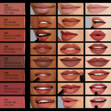 Lipstick color swatches on a grid