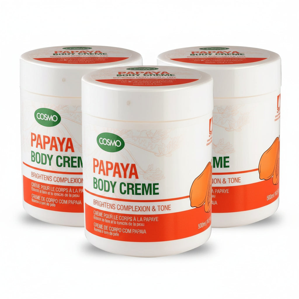 Cosmo Papaya Body Creme jar on a white background