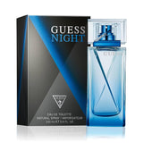 Guess Night Eau de Toilette 100ml sleek blue bottle with silver cap for men