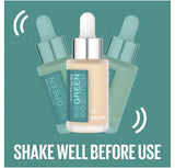 An adjustable coverage foundation with Jojoba & Marula oils for a radiant, natural finish. 84% natural-origin and vegan formula. Get a fresh look in just a few drops instructions to use