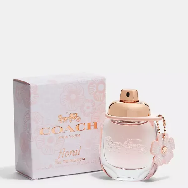 Discover Coach Floral Eau de Parfum for Women, a fresh and elegant fragrance with bergamot, jasmine, and musk. Long-lasting, feminine, and perfect for daily or evening wear.