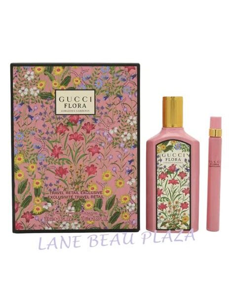 GUCCI FLORA GORGEOUS GARDENIA 2PCS Gift Set - 100ml Eau de Parfum Spray + 10ml Mini Spray