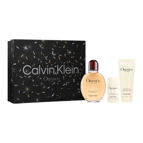 CK OBSESSION 3PCS Gift Set - 125ml Eau de Toilette Spray + 100ml After Shave Balm + 75ml Deo Spray