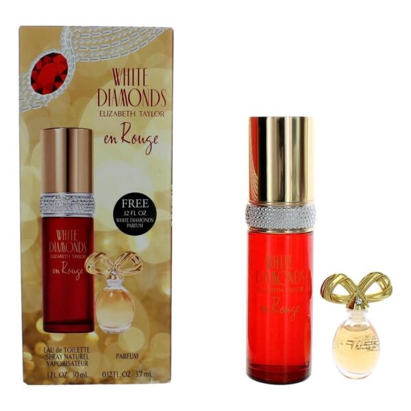 WHITE DIAMONDS ROUGE 2PCS Gift Set - 30ml Eau de Toilette Spray + 3.7ml Mini Spray