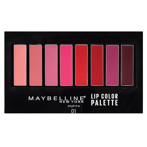 Maybelline New York Lip Studio Lip Color Palette with versatile matte and satin shades