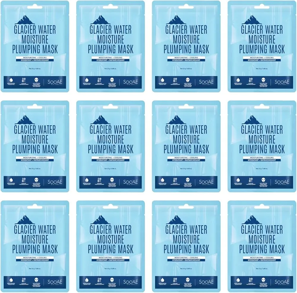 Glacier Water Moisture Plumping Mask - Pack of 12